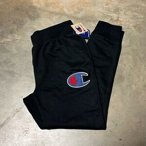 Champion Black Sweatpants with Logo